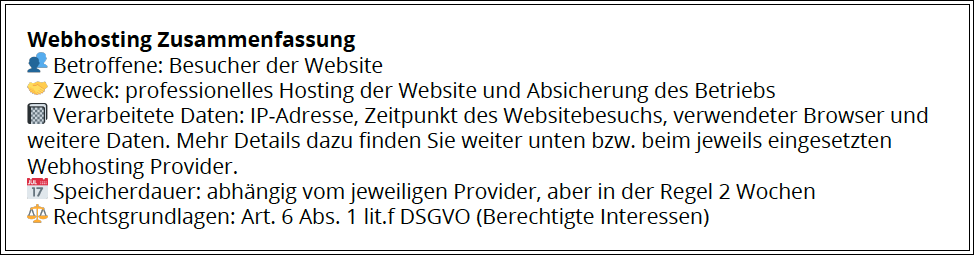 DSGVO Webhosting_Zusammenfassung